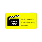 Movie Slate Clapperboard Adressaufkleber (Vorne)
