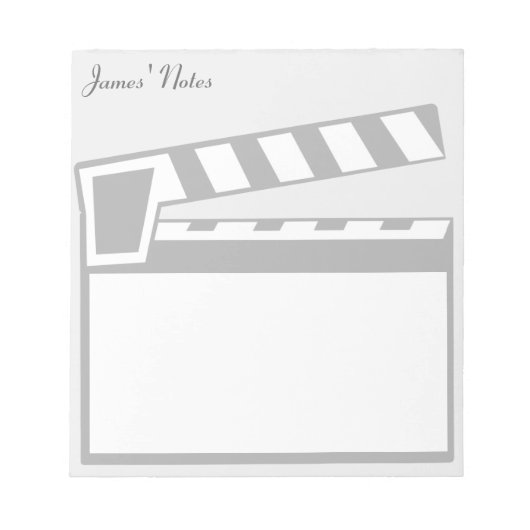 Movie Slate Clapperboard Editor Notizblock (Vorderseite)