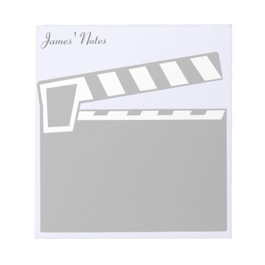 Movie Slate Clapperboard Notizblock (Vorderseite)