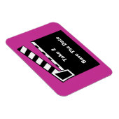 Movie Slate Clapperboard Save the Date Flexi Magnet (Rechte Seite)