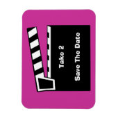 Movie Slate Clapperboard Save the Date Flexi Magnet (Vertikal)