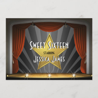 Movie Star 16 . Geburtstag Einladung