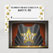 Movie Star 16 . Geburtstag RSVP Karte (Vorne/Hinten)