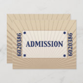 Movie Star Bar Mitzvah Reply UAWG Tan Navy Blue RSVP Karte (Vorne/Hinten)