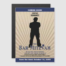 Movie Star Bar Mitzvah Tan Navy Blau