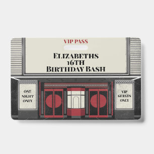 Movie Star Birthday Bash VIP Pass Ausweis