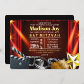 MOVIE STAR HOLLYWOOD Bat Mitzvah Einladung (Vorne/Hinten)