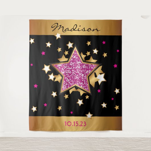 MOVIE STAR HOLLYWOOD BROADWAY Foto-Op Hintergrund Wandteppich (Vorderseite)