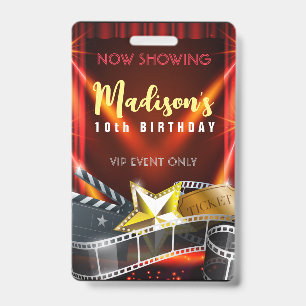 MOVIE STAR HOLLYWOOD BROADWAY Geburtstag VIP Pass  Ausweis