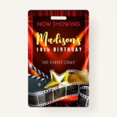 MOVIE STAR HOLLYWOOD BROADWAY Geburtstag VIP Pass Ausweis (Vorderseite)