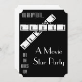 Movie Star Hollywood kleidet sich Party Einladung (Vorne/Hinten)