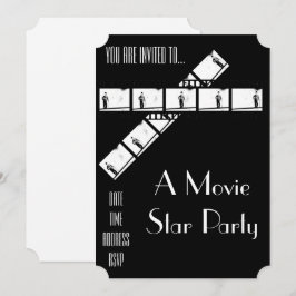 Movie Star Hollywood kleidet sich Party Einladung