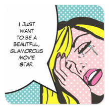 Movie Star Pop Art Stickers