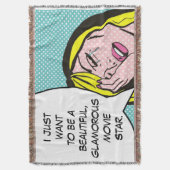 Movie Star Pop Art Throw Blanket Decke (Vorderseite Vertikal)