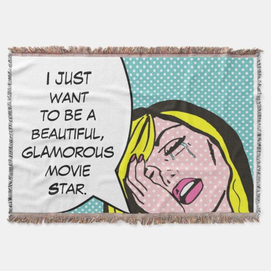 Movie Star Pop Art Throw Blanket Decke (Vorderseite)