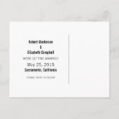 Movie Theater Foto Save the Date Postkarte, Magent Ankündigungspostkarte (Rückseite)