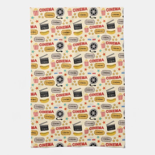 Movie Theater Fun Muster Geschirrtuch (Vertikal)