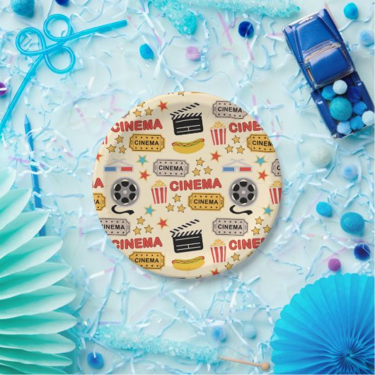 Movie Theater Fun Muster Pappteller (Party)