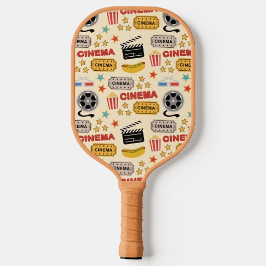 Movie Theater Fun Muster Pickleball Schläger (Rückseite)