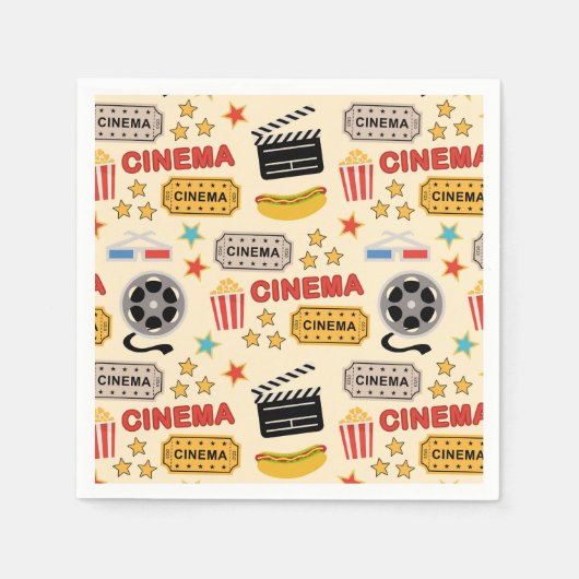 Movie Theater Fun Muster Serviette (Vorderseite)