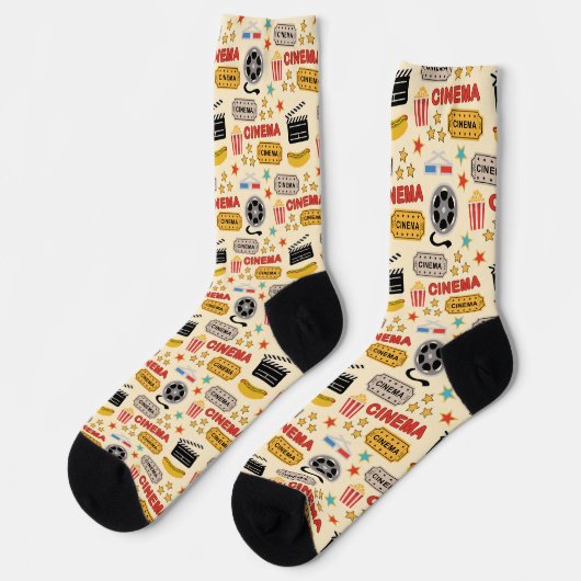 Movie Theater Fun Muster Socken (Linkes Detail)