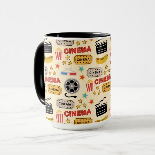 Movie Theater Fun Muster Tasse (Vorderseite Links)