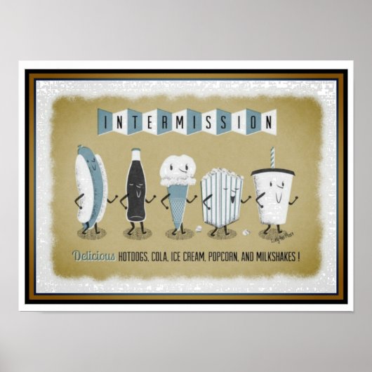 Movie Theater Intermission Snack Bar Poster (Vorne)