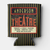 Movie Theater Marquee | Custom Family Cinema Name Dosenkühler (Vorderseite)