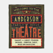 Movie Theater Marquee Zuhause Cinema | INDIVIDUELL Fleecedecke (Vorderseite)