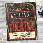 Movie Theater Marquee Zuhause Cinema | INDIVIDUELL Fleecedecke