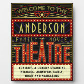 Movie Theater Marquee Zuhause Cinema | INDIVIDUELL Fotoplatte (Vorderseite)