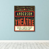 Movie Theater Marquee Zuhause Cinema | INDIVIDUELL Leinwanddruck (Insitu (Holzboden))