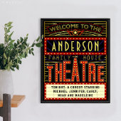 Movie Theater Marquee Zuhause Cinema | INDIVIDUELL Poster
