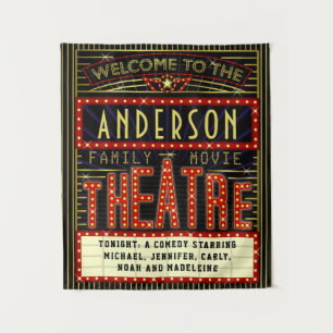 Movie Theater Marquee Zuhause Cinema Individuell Wandteppich