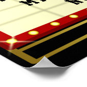Movie Theater Marquee Zuhause Cinema | Name 24 x 3 Poster (Ecke)