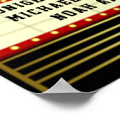 Movie Theater Marquee Zuhause Cinema | Name Long V Poster (Ecke)