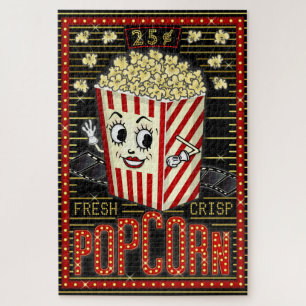 Movie Theater Marquee Zuhause Cinema Popcorn Puzzle
