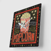 Movie Theater Marquee Zuhause Cinema Popcorn Quadratische Wanduhr (Winkel)