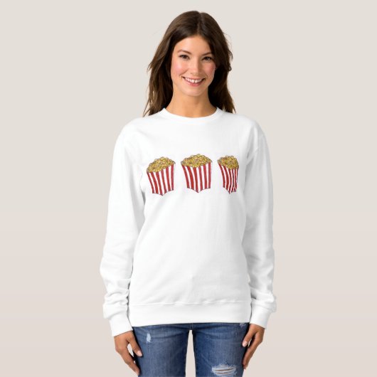Movie Theater Popcorn Karneval Karamelli Snack Sweatshirt (Vorne ganz)