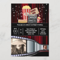 Movie Thema 2 Foto Strip Kino Popcorn Party