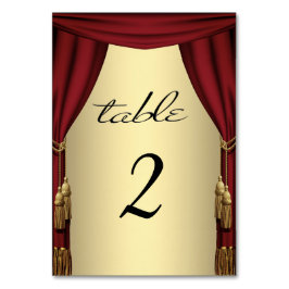 Movie Theme Gold Tischnummern