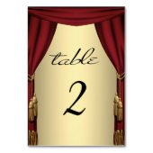 Movie Theme Gold Tischnummern (Rückseite)