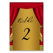 Movie Theme Vorhänge Gold Tischnummer (Rückseite)