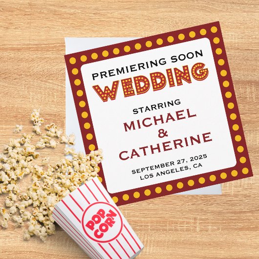 Movie Theme Wedding Marquee Sign Save the Date