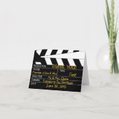 Movie Theme Wedding Vielen Dank Dankeskarte (Vorderseite)