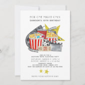 Movie Themed Backyard Sleepover Party Geburtstag Einladung (Vorderseite)