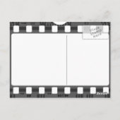 Movie Themed Birthday Party Chalkboard Postkarte (Rückseite)