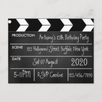 Movie Themed Birthday Party Chalkboard