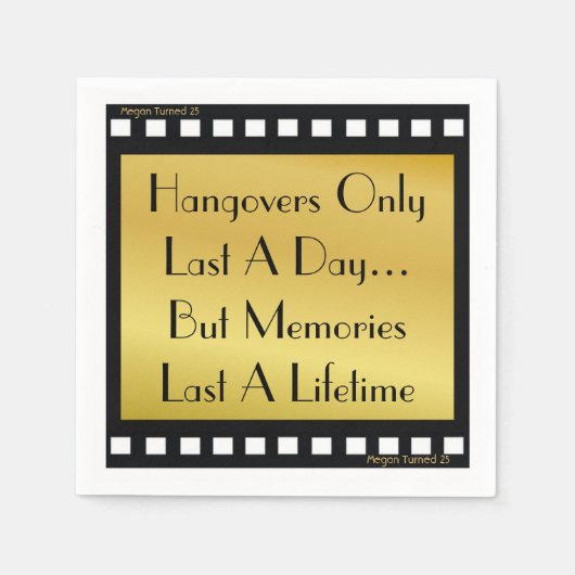 Movie Themed Party Napkins Hangover Serviette (Vorderseite)