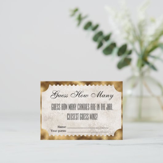 Movie Ticket Brautparty schätzt wie viele Küsse Begleitkarte (Stehend Vorderseite)